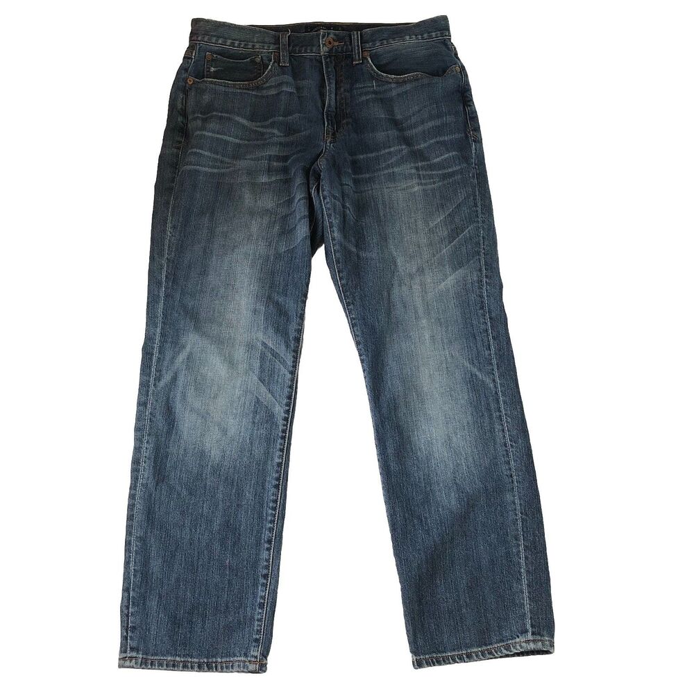 Lucky Brand 121 Heritage Slim Jeans Mens 34x30 Medium Wash Premium Italian Denim